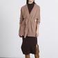 Cardigan con cintura da donna in maglia effetto bouclé