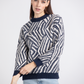 Pullover jacquard girocollo
