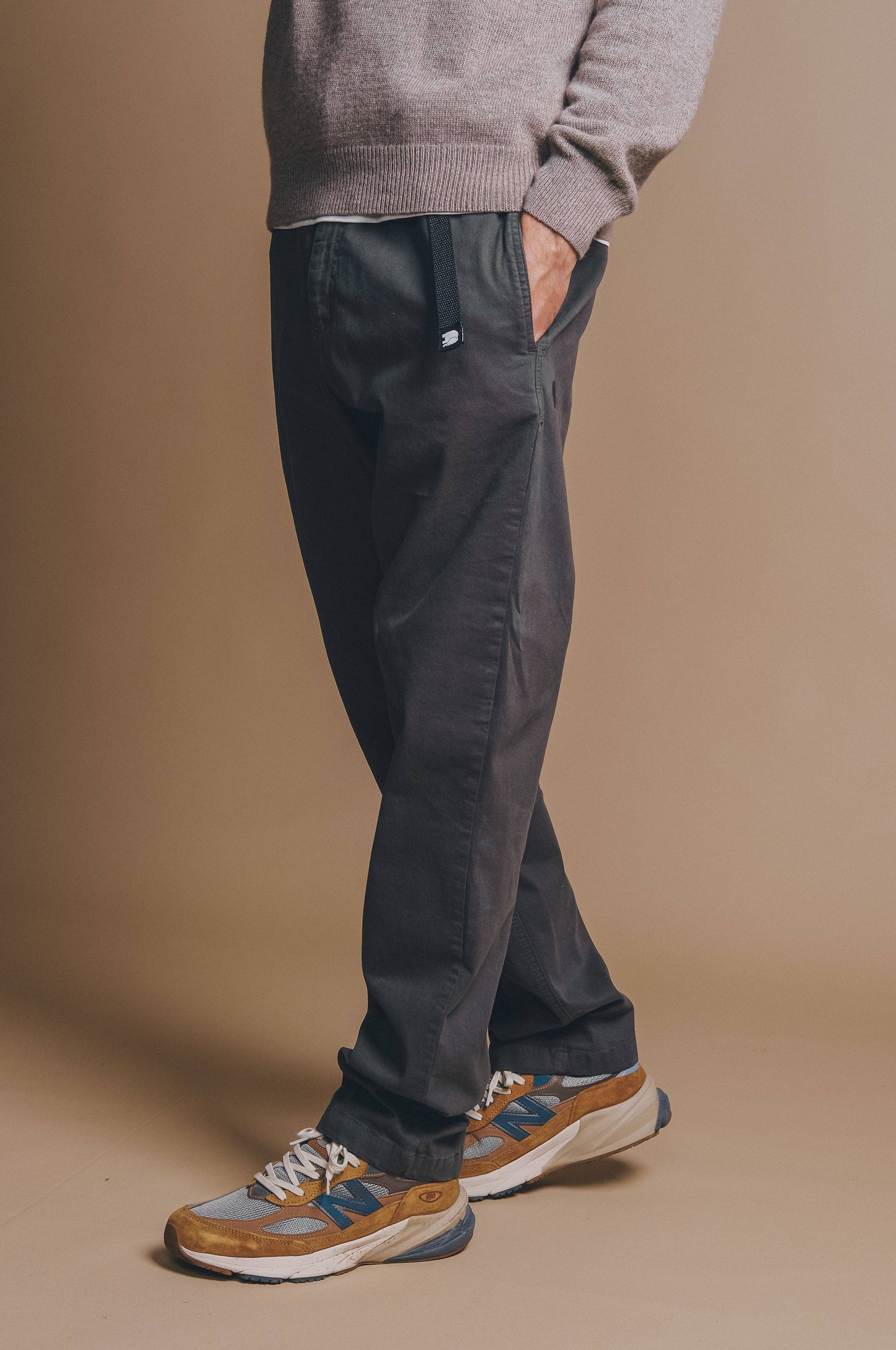 Pantaloni da arrampicata in cotone Ecodye grigio scuro