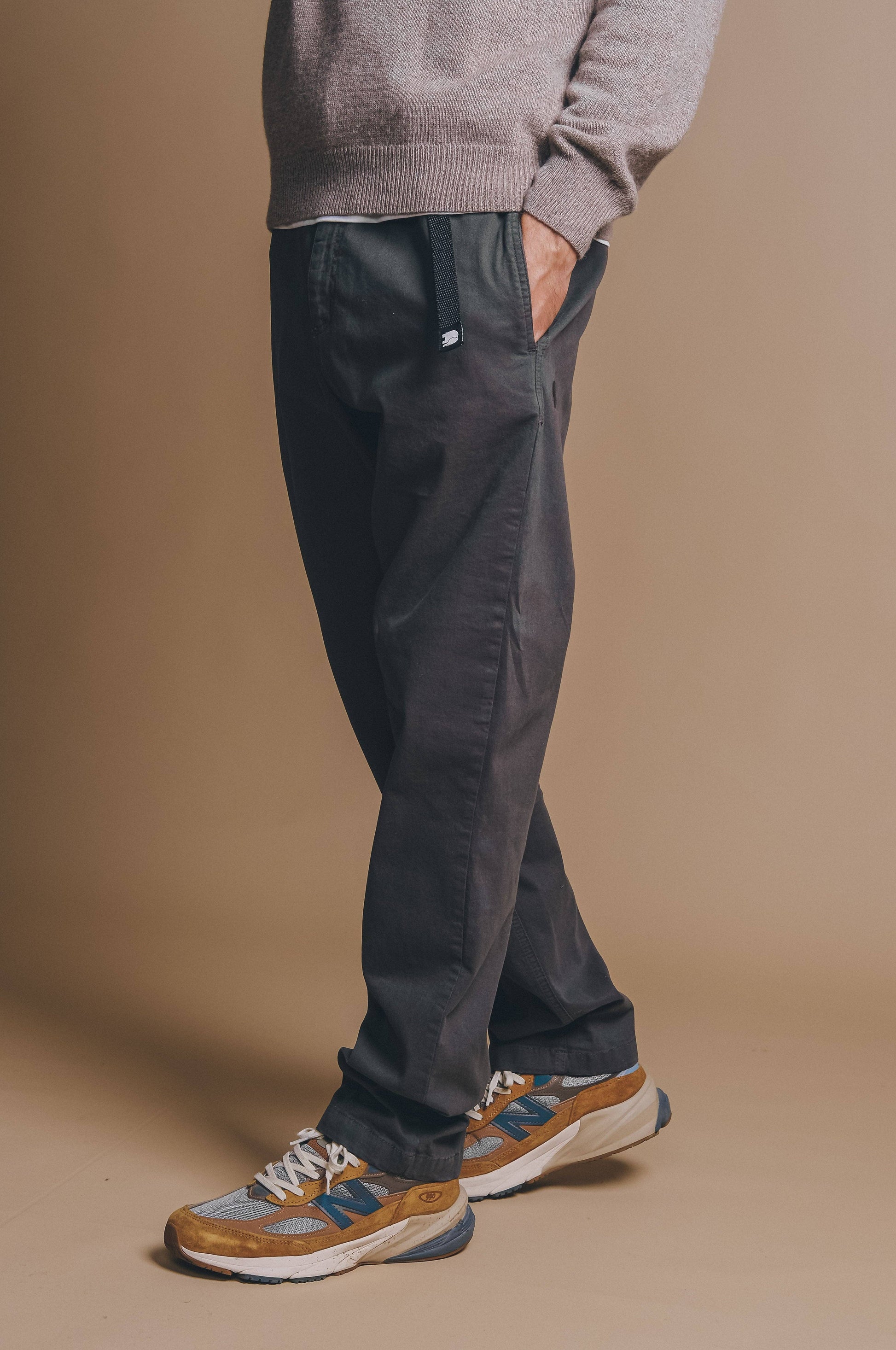 Pantaloni da arrampicata in cotone Ecodye grigio scuro