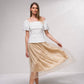 Gonna midi in tulle con paillettes