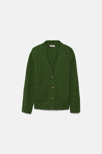 Cardigan in maglia con scollo a V