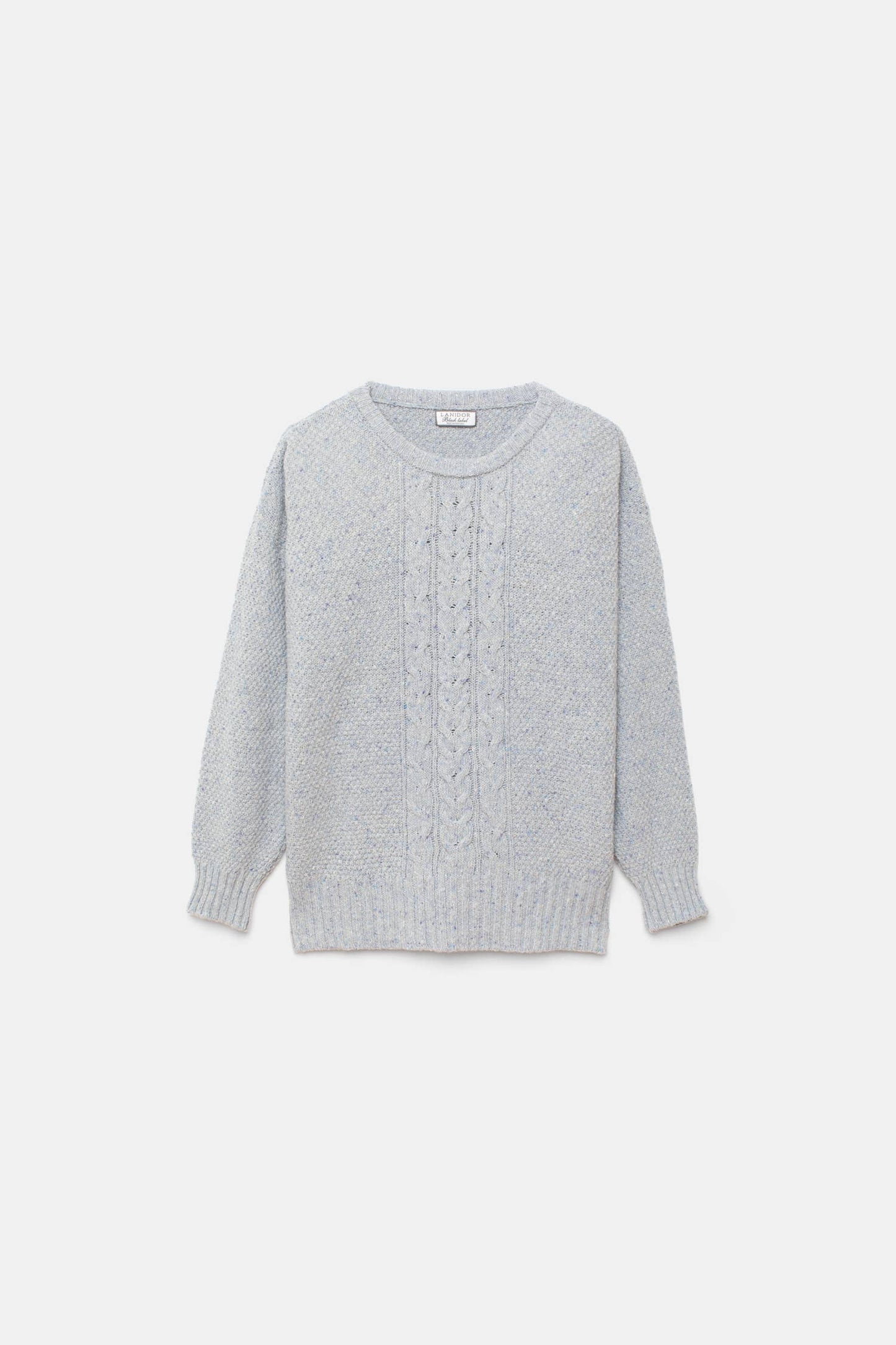 Maglione in lana con lavorazione a trecce