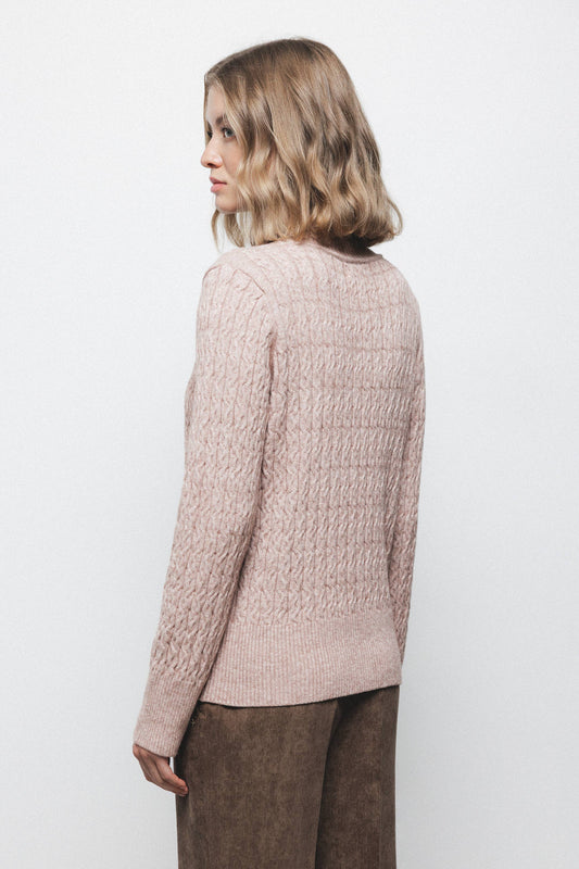 Maglione dolcevita a maglia strutturata