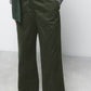Pantaloni palazzo in cotone verde