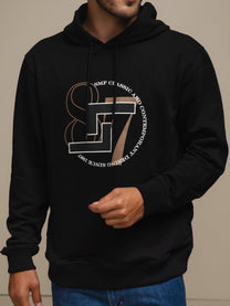 Felpa con cappuccio da uomo con stampa logo