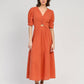 Vestito midi Odouma terracotta