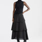 Gonna midi a balze arricciata