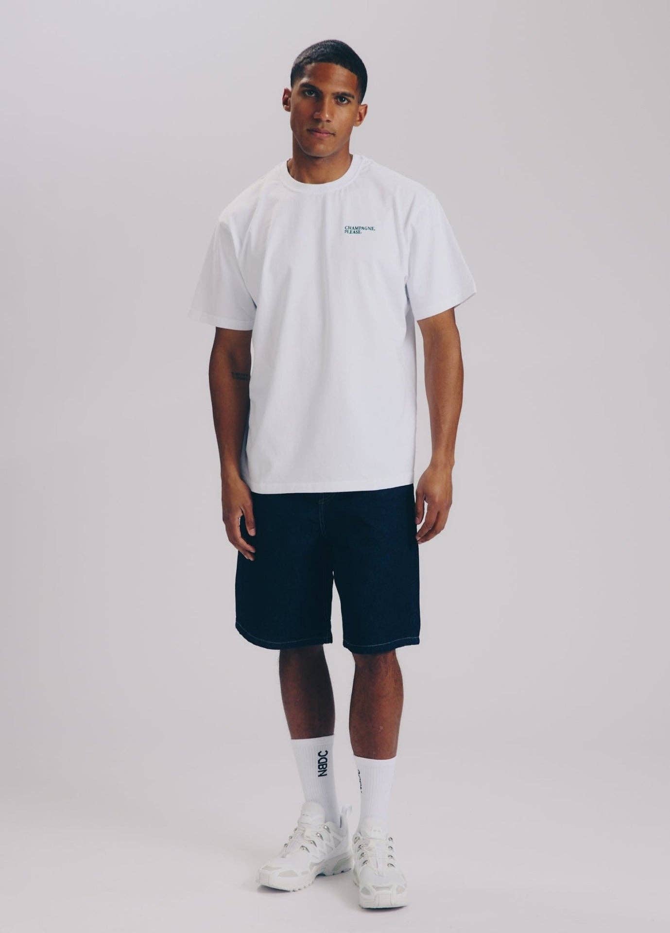 T-shirt “Champagne, Please” in cotone