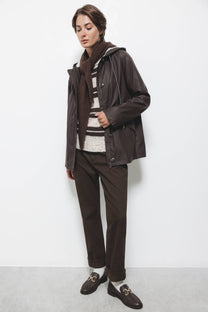 Parka con cappuccio e coulisse regolabile
