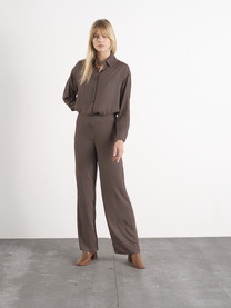 Pantaloni relaxed fit in viscosa stampata