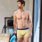 Boxer in cotone biologico giallo con stampa giapponese