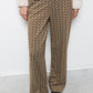 Pantaloni a sigaretta con motivo geometrico