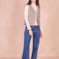 Gilet trapuntato floreale in cotone GOA