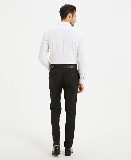 Camicia bianca slim fit con colletto francese