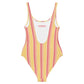 Costume intero a righe Sorbetto Pesca