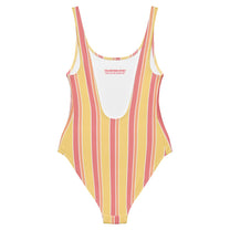 Costume intero a righe Sorbetto Pesca