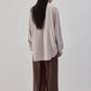 Tunica in crêpe oversize con tasche