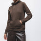 Maglione in lana con cappuccio e coulisse