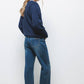 Jeans denim donna a gamba dritta