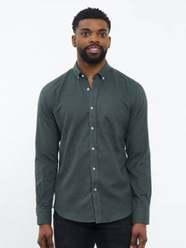 Camicia in flanella su misura verde muschio