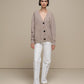 Cardigan in maglia donna con scollo a V
