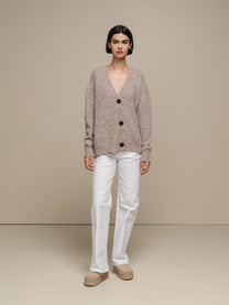 Cardigan in maglia donna con scollo a V