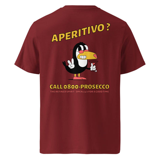 T-shirt unisex in cotone biologico con stampa Aperitivo
