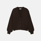 Cardigan in maglia rasata con maniche a palloncino