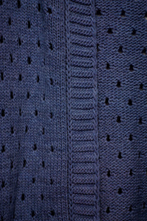 Cardigan in Maglia Strutturata Traforata