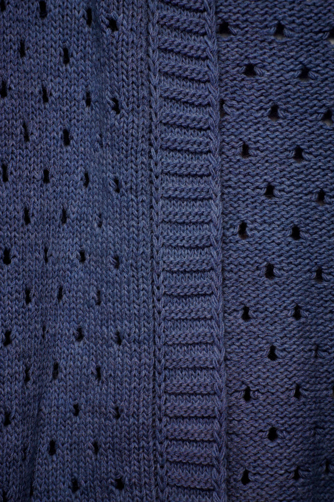 Cardigan in Maglia Strutturata Traforata