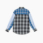 Camicia patchwork blu Sissyna