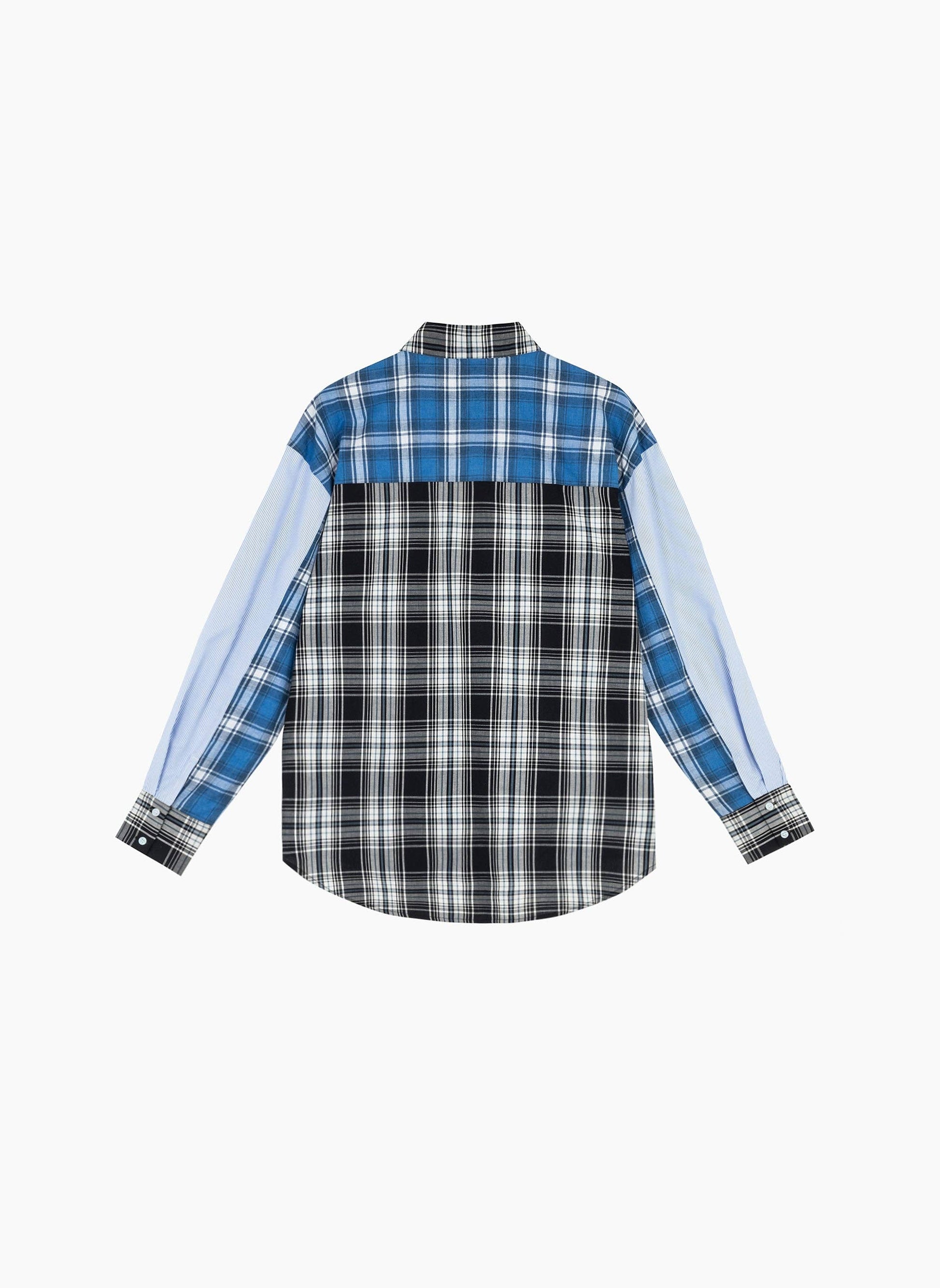 Camicia patchwork blu Sissyna