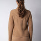 Maglione a collo alto in misto cashmere con trecce 3D