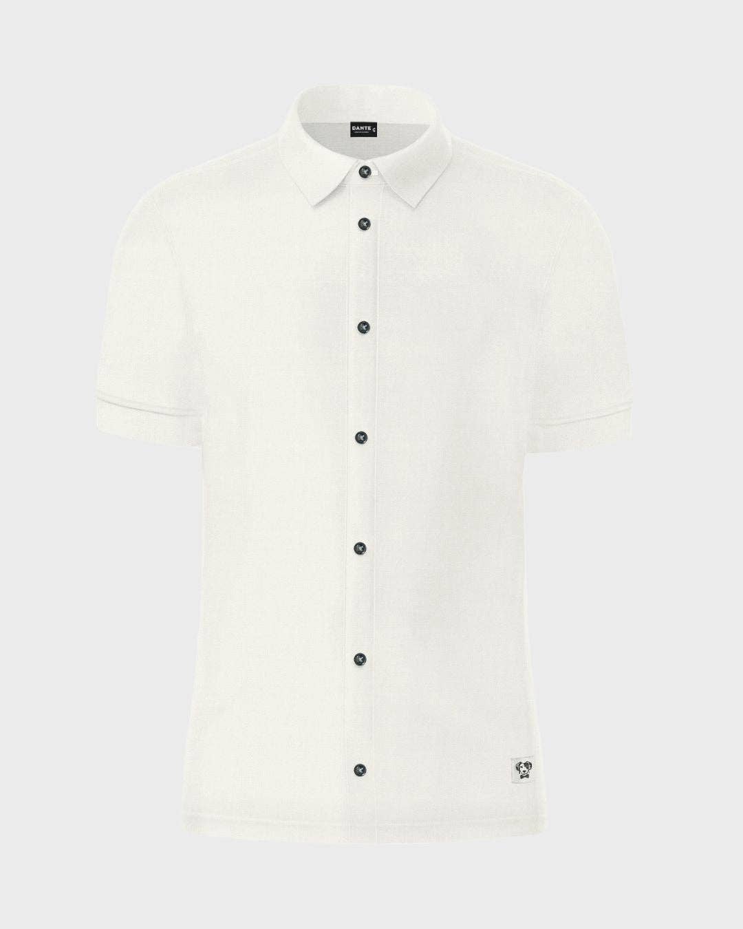 Camicia bianca in piqué antimacchia DANTE