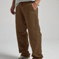 Pantaloni Operator marrone sella da uomo
