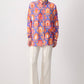 Camicia oversize in modal a motivo