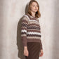 Maglione jacquard a righe multicolor