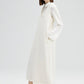 Abito midi minimal in crepe con scollo a V