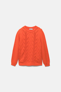 Maglione a maglia strutturata girocollo