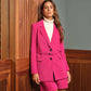 Blazer con cintura in velluto a coste
