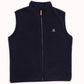 Gilet sherpa senza maniche blu celeste con zip