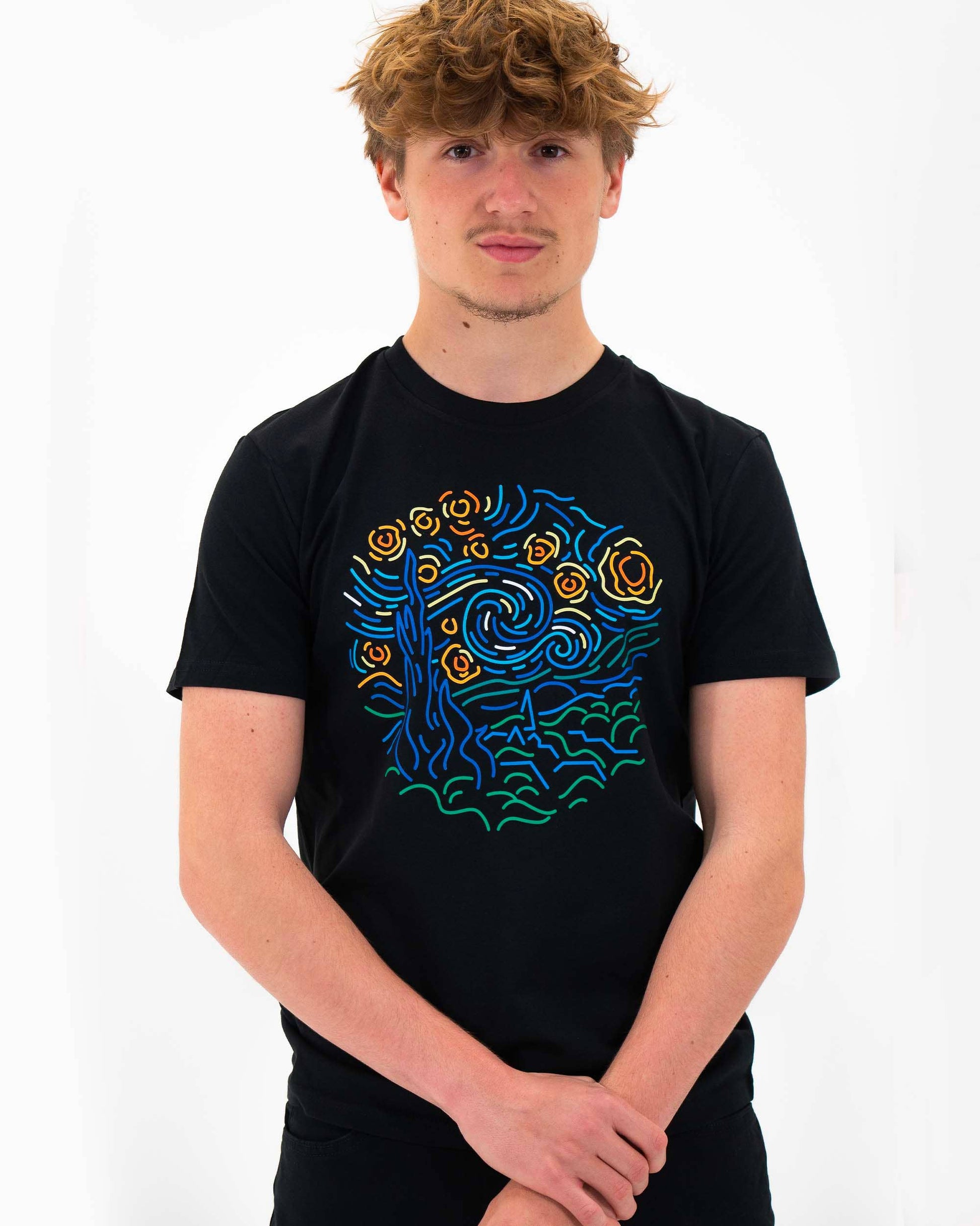 T-shirt Starry Night con grafica artistica