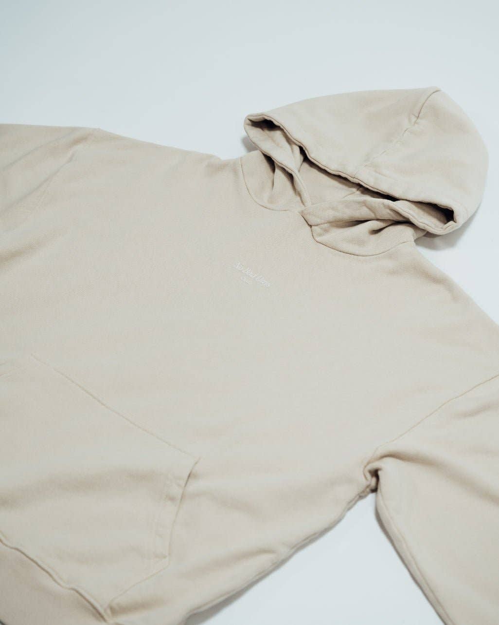 Felpa oversize con cappuccio No Bad Days Club beige