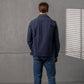 Overshirt in maglia antipiega blu navy