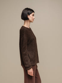 Maglione girocollo in maglia morbida da donna