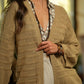 Cappotto aperto traforato in cotone
