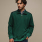 Polo da uomo con mezza zip in cotone e poliestere