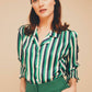 Camicia a righe Pluton con collo smoking