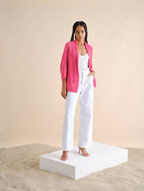 Cardigan in maglia di cotone con maniche ampie